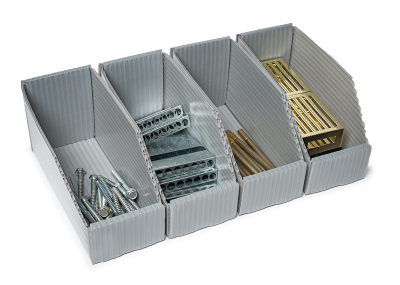 bins with materials inside bins with materials inside