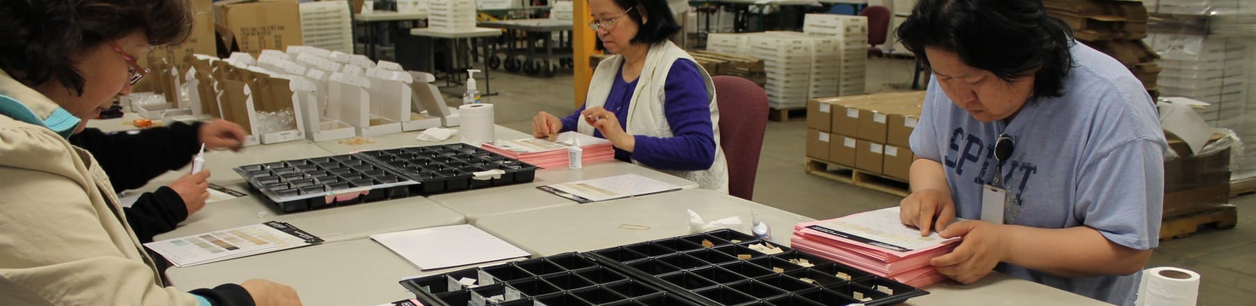 labeling-collating a huge table with MDI employees labeling-collating products