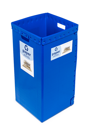 corrugated plastic recycle bin