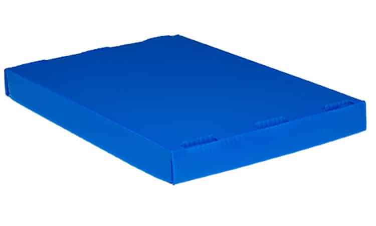 blue corrugated plastic lid