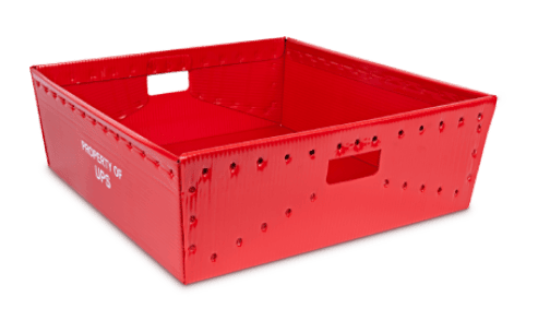 Corrugated plastic mail trays