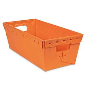 Wire Rim Corrugated Plastic Tote with Hardboard Insert 1448