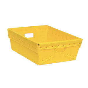 Shallow Wire Rim Corrugated Plastic Tote 1560
