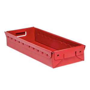 Sonic Welded Wire Rim Corrugated Plastic Tote 2503