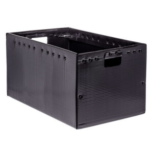 Sonic Welded Wire Rim Corrugated Plastic Tote 2541