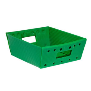 Sonic Welded Nestable Corrugated Plastic Tray with Hand Holes 5572