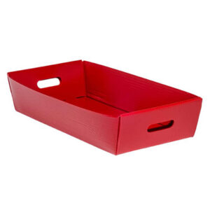 Long Nestable Corrugated Plastic Tray with Hand Holes 5575